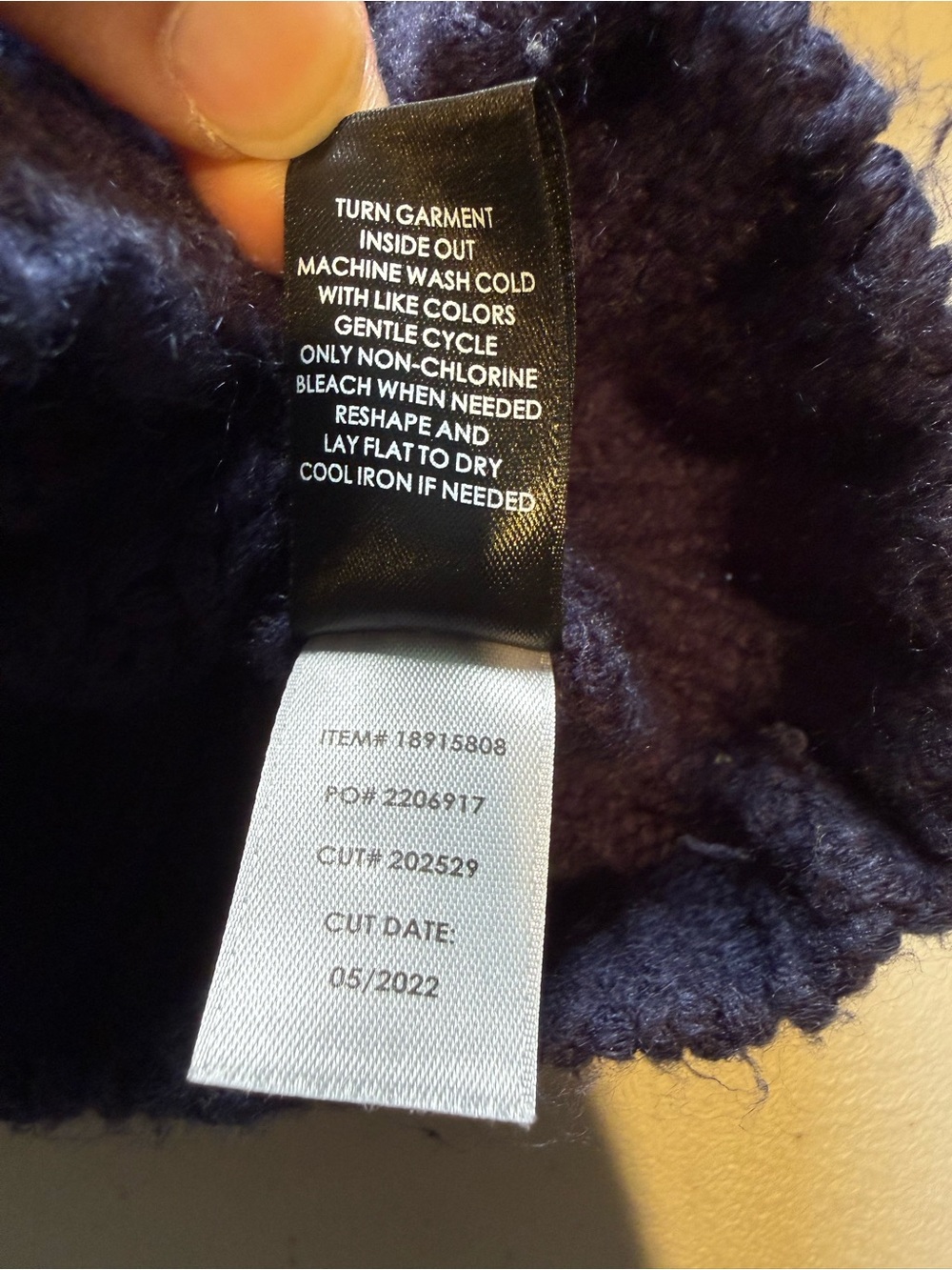 torrid Chunky Cable Knit Cardigan Sweater - Navy Blue - Picture 6 of 6